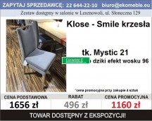 Klose  Krzesła Smile, zestaw 4 sztuk, TK. MYSTIC